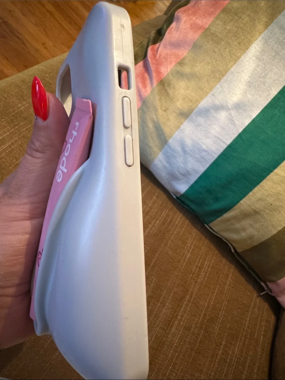 RHODE Lip Gloss Phone 13 Case Holder in Gray